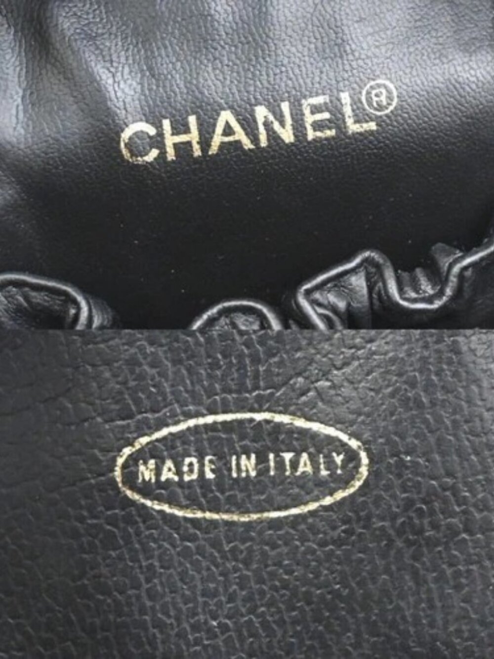 CHANEL CC Logo Bicolore Vanity Hand Bag Leather Black GHW Italy Vintage 95RL973 - Picture 13 of 15